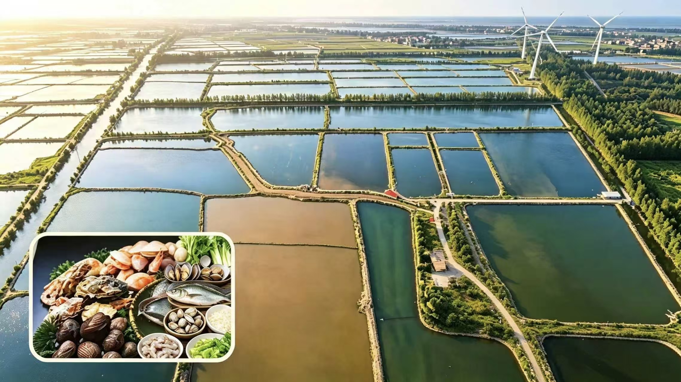 后海垦区东区池塘养殖基地航拍