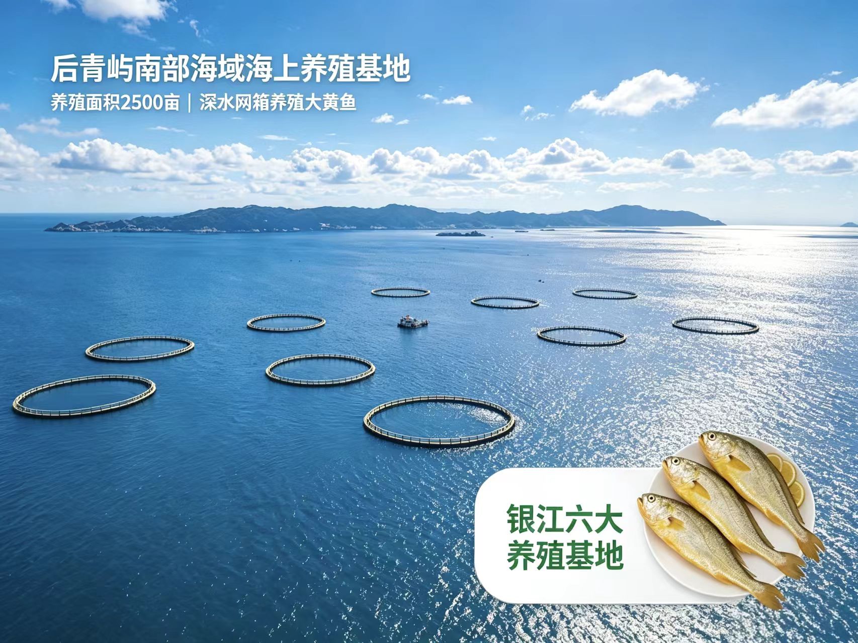 后青屿南部海域深水网箱养殖基地航拍